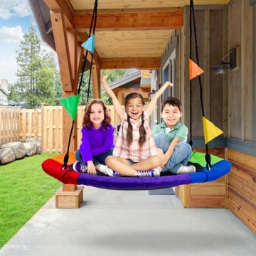 Sorbus 40" Saucer Swing for Kids - Safe Durable Fun