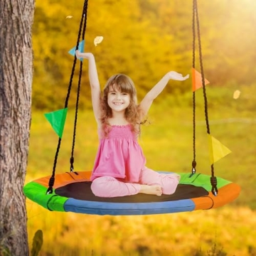 Sorbus 40" Saucer Swing for Kids - Safe Durable Fun