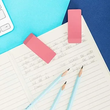 Amazon Basics Rectangular Eraser – 24 Count, Durable & Effective