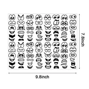 960 Pieces Halloween Stickers Eyes Mouth Stickers Cartoon Stickers Labels for Art Craft DIY Scrapboo...