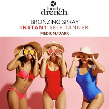 Body Drench Quick Tan Bronzing Spray Medium-Dark 6 Ounce (177ml) (2 Pack)