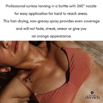 Body Drench Quick Tan Bronzing Spray Medium-Dark 6 Ounce (177ml) (2 Pack)