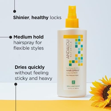 Andalou Naturals Brilliant Shine Hair Spray for Healthy Styling