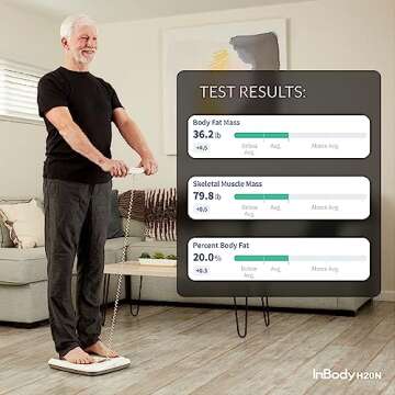 InBody Dial H20 Body Fat Scale - InBody Scale for Body Weight, Fat Percentage and Muscle Mass - Gym Accessory for Men & Women, Body Fat Measurement Device - Bluetooth-Connected, Oatmeal Beige