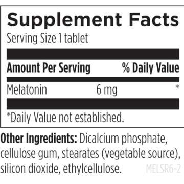 Melatonin SRT for Restful Sleep - Vegan, 6mg, 60 Tablets