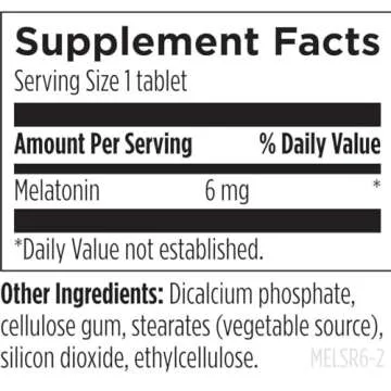 Melatonin SRT for Restful Sleep - Vegan, 6mg, 60 Tablets