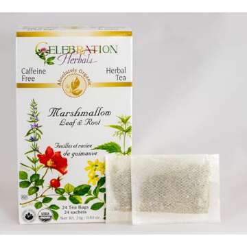 CELEBRATION HERBALS Marshmallow Leaf & Root Organic 24 Bag, 0.02 Pound