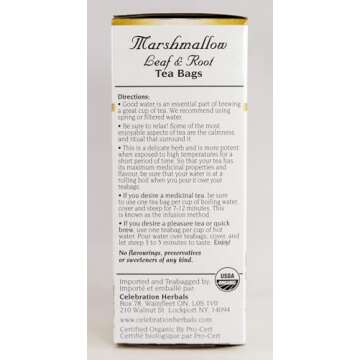 CELEBRATION HERBALS Marshmallow Leaf & Root Organic 24 Bag, 0.02 Pound