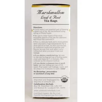 CELEBRATION HERBALS Marshmallow Leaf & Root Organic 24 Bag, 0.02 Pound