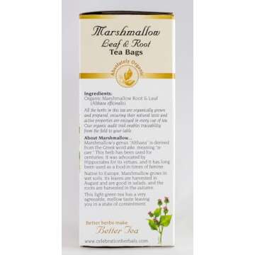 CELEBRATION HERBALS Marshmallow Leaf & Root Organic 24 Bag, 0.02 Pound