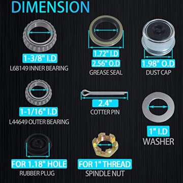 iBroPrat 3500 LB Trailer Axle Bearing Kits - Quality & Value