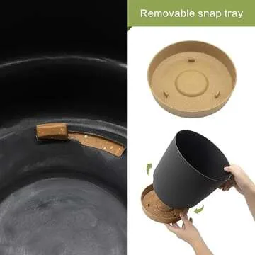 QCQHDU Modern Planters: 8 inch Pots with Drainage Holes