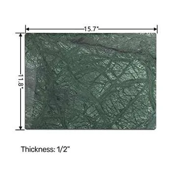 Soulscrafts 16x12 Green Marble Cutting Board - Durable & Elegant