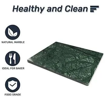 Soulscrafts 16x12 Green Marble Cutting Board - Durable & Elegant