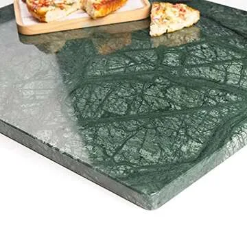 Soulscrafts 16x12 Green Marble Cutting Board - Durable & Elegant