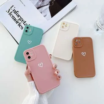 Heart Pattern iPhone 11 Case for Women - Slim & Protective