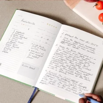 Papier Recipe Journal - Harvest, Navy, 8.46"L x 6.02"W, Hardback | Preserve Family Traditions | Silk Finish | Well Organised and Durable | Space for Cooking Hints & Tips