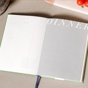 Papier Recipe Journal - Harvest, Navy, 8.46"L x 6.02"W, Hardback | Preserve Family Traditions | Silk Finish | Well Organised and Durable | Space for Cooking Hints & Tips