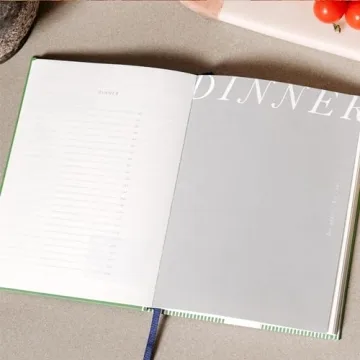 Papier Recipe Journal - Harvest, Navy, 8.46"L x 6.02"W, Hardback | Preserve Family Traditions | Silk Finish | Well Organised and Durable | Space for Cooking Hints & Tips