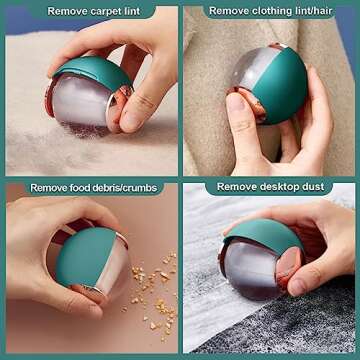 Washable Reusable Gel Lint Roller for Pet Hair, TBC PET Portable Dog Cat Pet Hair Remover for Clothes, Laundries, Sticky Cleaner, Dust Fuzz Fur for Travel Household-Green