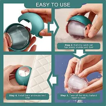 Washable Reusable Gel Lint Roller for Pet Hair, TBC PET Portable Dog Cat Pet Hair Remover for Clothes, Laundries, Sticky Cleaner, Dust Fuzz Fur for Travel Household-Green