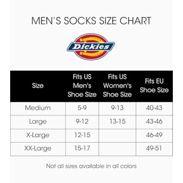 Dickies Men's Dri-Tech Quarter Socks 6 Pairs Black