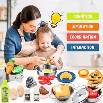 Hohosunlar Kids Kitchen Set: 38Pcs Safe Cooking Fun