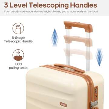 UKEIN 20Inch Carry-On Luggage - Lightweight & Durable Suitcase