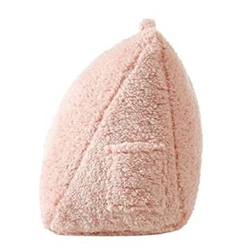 Dearfoams Sherpa Wedge Pillow - Cozy Lounge Support in Pink