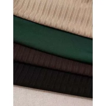 Milumia Women's 4 Piece Ribbed Knit Cut Out Drawstring Sleeveless Crop Tank Tops Set Multicolor Small