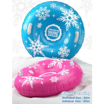 Jasonwell Snow Tube Inflatable Sled for All Ages