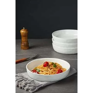 Famiware Mars Pasta Bowls Set, Microwave Safe & Elegant