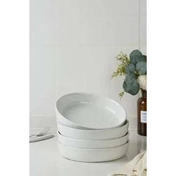 Famiware Mars Pasta Bowls Set, Microwave Safe & Elegant