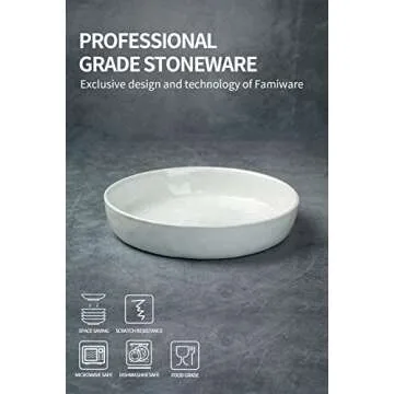 Famiware Mars Pasta Bowls Set, Microwave Safe & Elegant