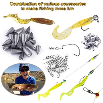 PLUSINNO 201pcs Fishing Tackle Box Kit for All Anglers