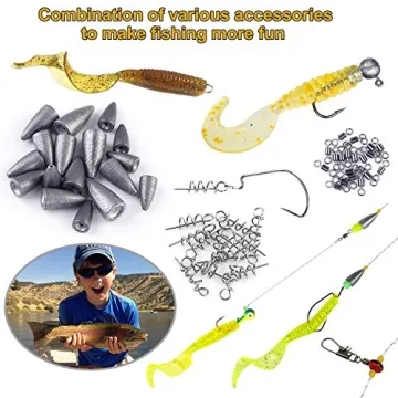 PLUSINNO 201pcs Fishing Tackle Box Kit for All Anglers