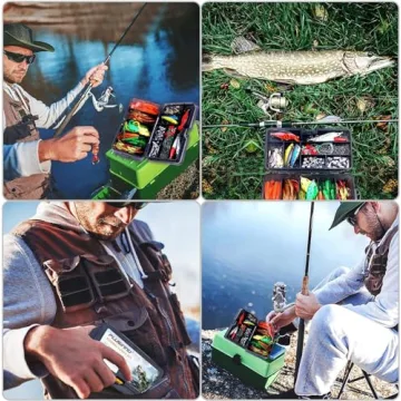 PLUSINNO 201pcs Fishing Tackle Box Kit for All Anglers