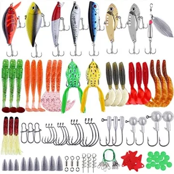 PLUSINNO 201pcs Fishing Tackle Box Kit for All Anglers