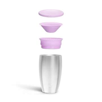 Munchkin Sippy Cup for Toddlers, Miracle 360 Stainless Steel, 10 Ounce, Purple