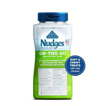 Blue Buffalo Nudges On The Go Dog Treats, Made in the USA with Natural Ingredients, Chicken, 5.5-oz....