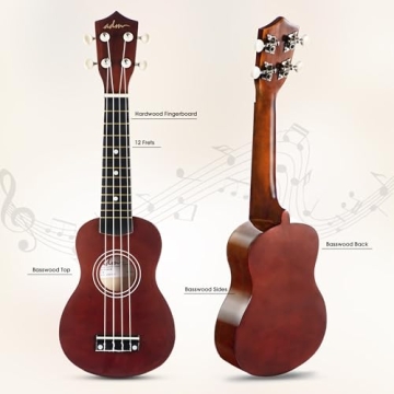 ADM 21 Inch Soprano Ukulele Beginner Kit