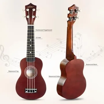 ADM 21 Inch Soprano Ukulele Beginner Kit