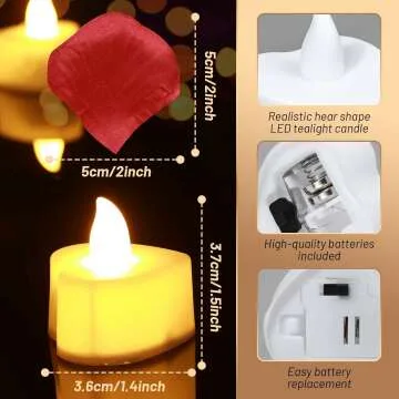 Rose Petals & LED Tea Lights Set for Romance