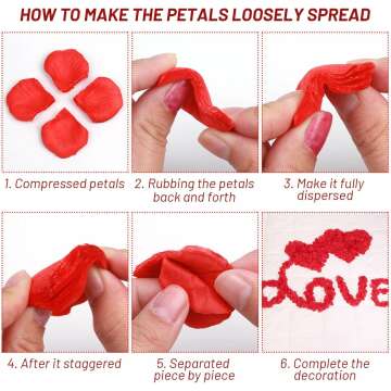 Rose Petals & LED Tea Lights Set for Romance