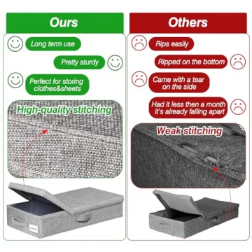 Punemi Under Bed Storage 2 Pack - Foldable & Stackable