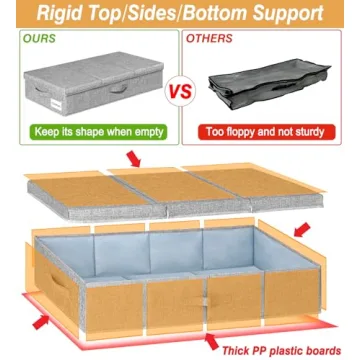 Punemi Under Bed Storage 2 Pack - Foldable & Stackable