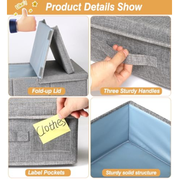 Punemi Under Bed Storage 2 Pack - Foldable & Stackable