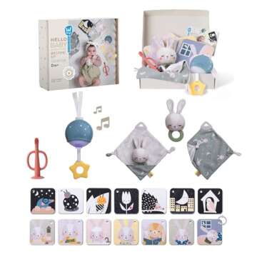 Taf Toys Newborn Bedtime Kit - Ultimate with 12 Activities for a Smooth Bedtime Routine - Includes Music and Light Unit - Ideal New Baby Boy or Girl (Bedtime kit)