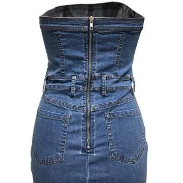 Stylish SEMATOMALA Women's Denim Mini Dress for All Occasions