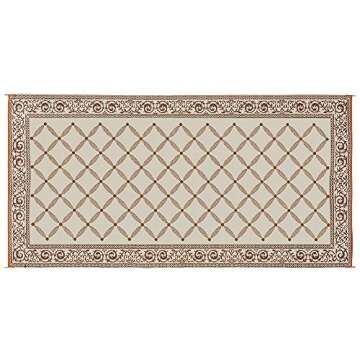 Stylish Camping 119187 9-feet by 18-feet Reversible Mat, Plastic Straw Rug, Large Floor Mat for Outdoors, RV, Patio, Backyard, Picnic, Beach, Camping (Brown/Beige)